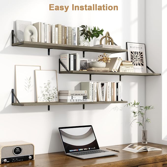 Fun Memories Extra Long Floating Wall Shelves, 48 x 8 Inches - Image 3