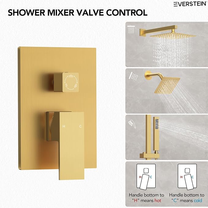 10" High-Pressure Rainfall Shower Faucet - Image 3