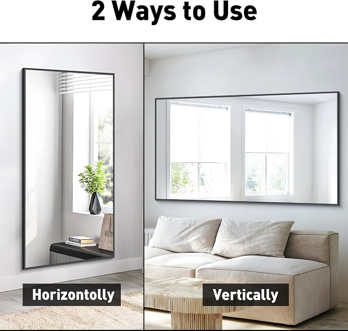 BONEWEI Bathroom Mirror, 30x55 inch Wall Mirror - Image 6