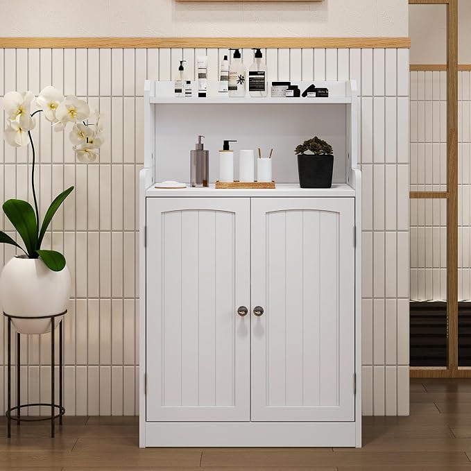 40 Inch Bathroom Storage Cabinet, Freestanding Organizer - Image 3
