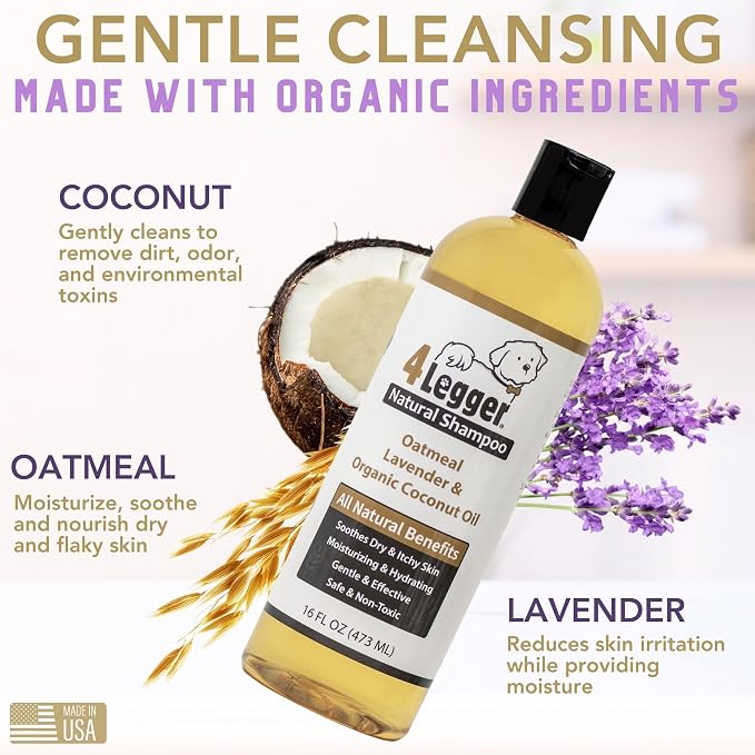 4Legger All Natural Organic Oatmeal Dog Shampoo - Image 2