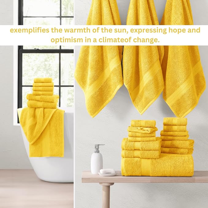 LANE LINEN 100% Cotton Bath Towels Set - Image 3