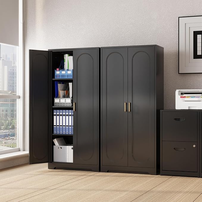 Metal Kitchen Storage Cabinets, 60”Pantry Cabinet - Image 2