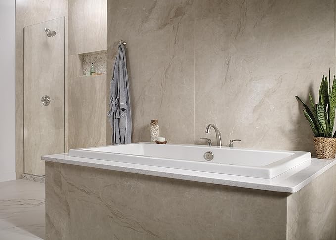 Delta Woodhurst Roman Tub Faucet, Brushed Nickel Deck Mount Bathtub Faucet - Image 2