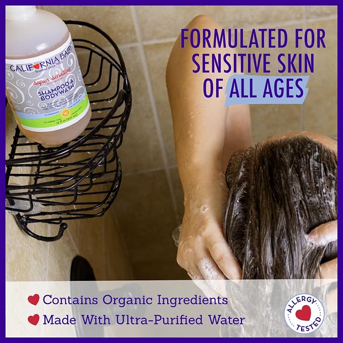 California Baby Super Sensitive Baby Shampoo and Conditioner Set | 100% - Image 6