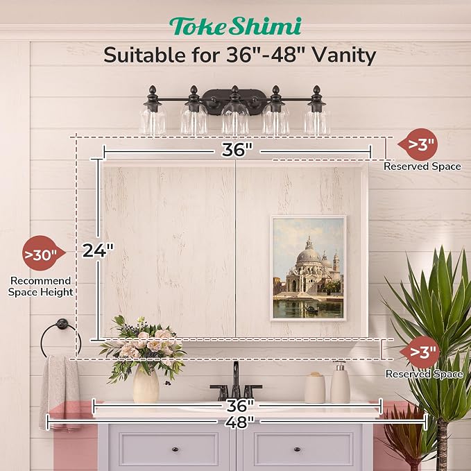TokeShimi 36x24 Medicine Cabinet Mirror - Image 4