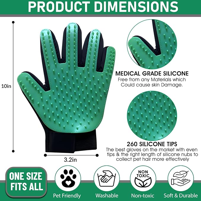 Upgrade Pet Grooming Gloves, Grooming Gloves - Image 2