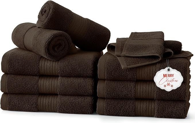 Ample Decor Wash Cloths Pack of 10, Oeko Tex Certified 600 GSM 100% Cotton Soft by AmpleDecor