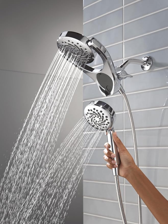 Delta 5-Setting HydroRain 2-in-1 Dual Shower Head - Image 6