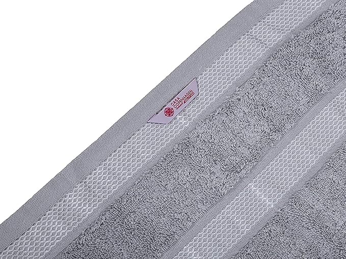 CASA COPENHAGEN Solitaire 6 Pieces Towel Set- Grey Violet, 600 GSM 2 Bath Towel - Image 2