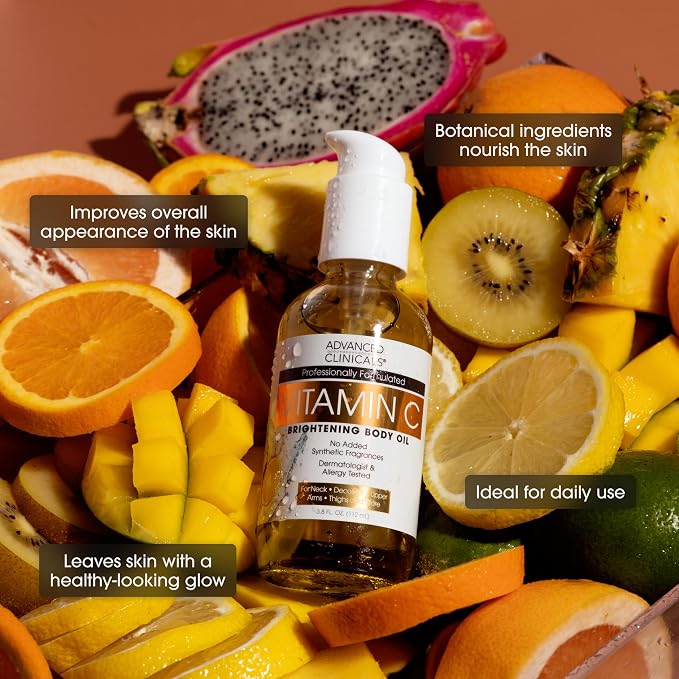 Advanced Clinicals Brightening Vitamin C Cream Moisturizer + Vitamin C Body Oil - Image 8