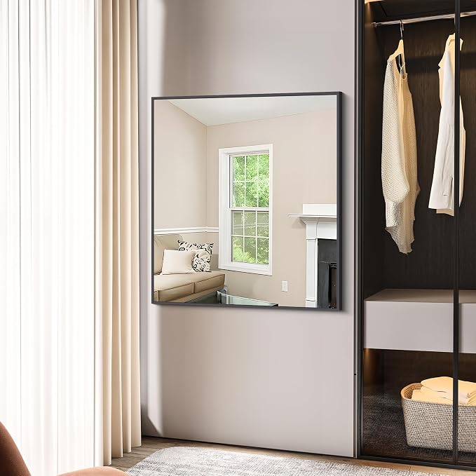 BONEWEI Bathroom Mirror, 36x40 inch Wall Mirror - Image 7