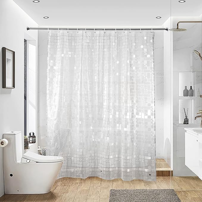 NTBAY EVA Semi-Transparent Clear Shower Curtain - Image 2
