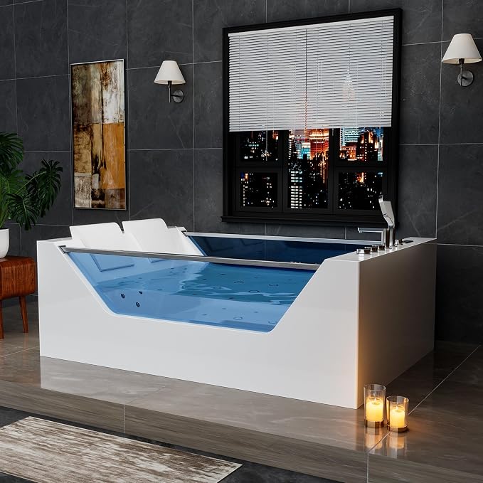 Empava PRO Series 71"x48" Whirlpool Tub | Heated Bubble Spa - Image 3