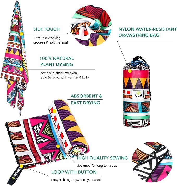 4Monster Microfiber Beach Towel Quick Dry, Super Absorbent Lightweight Travel - Image 3