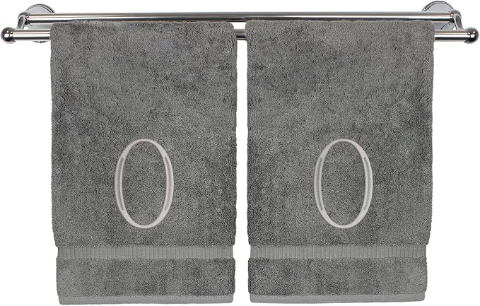 Monogrammed Hand Towel, Personalized Initial Gift, Extra Absorbent 100% Turkish by BareCotton