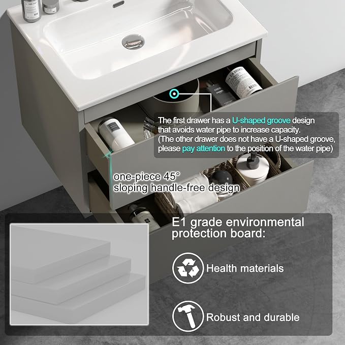 Wall Mounted Floating Bathroom Vanity - Image 3
