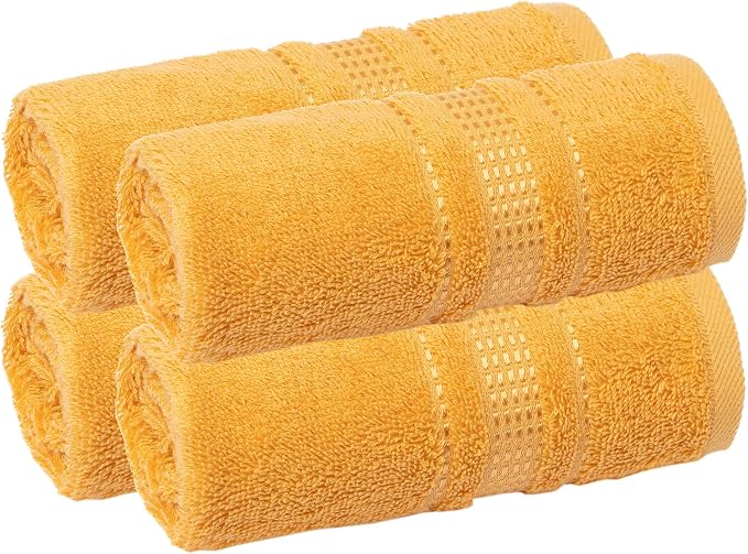 Melissa Linen, Fingertip Towels 4 Pack, 100% Turkish Cotton, Small Hand Towels by MelissaLinen