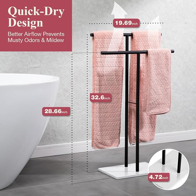 Towel Stand – Freestanding Towel Rack - Image 2