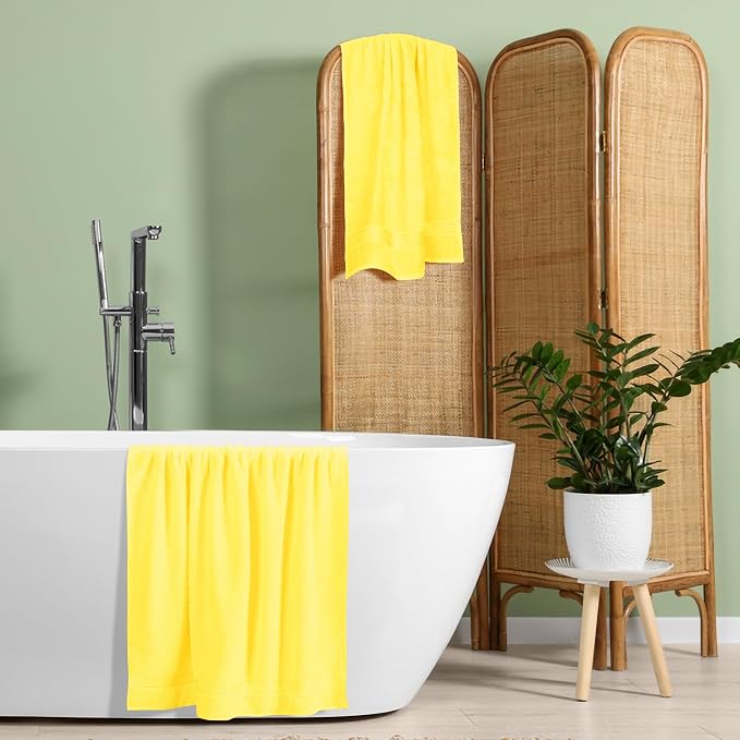 BELZZI Home Ultra Soft 4 Pack Oversized Bath Towel Set 27x54, Cotton Compact - Image 5