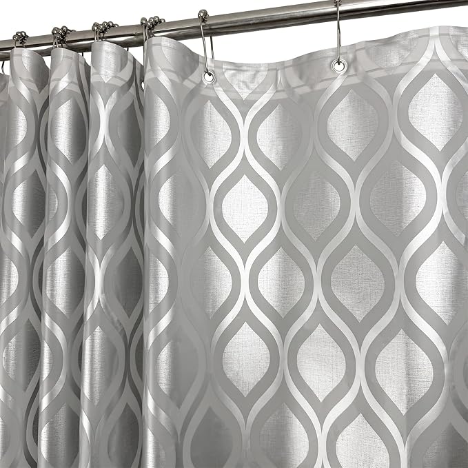 Plastic Shower Curtain Liner, Waterproof Printed PEVA Shower Curtain by TRIMENGO