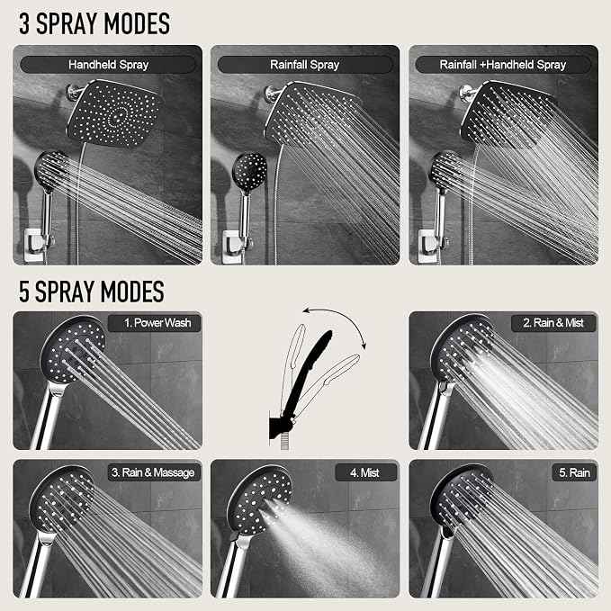 Veken 11.8'' Rain Shower Head - Image 3