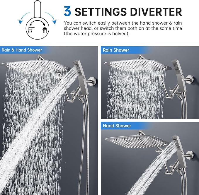 G-Promise All Metal 14 Inches Rainfall Shower Head - Image 3