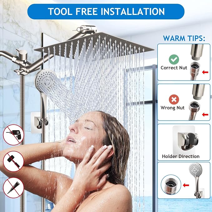 Shower Head Combo, Powerful Shower Spray Against Low Pressure Water - Image 6
