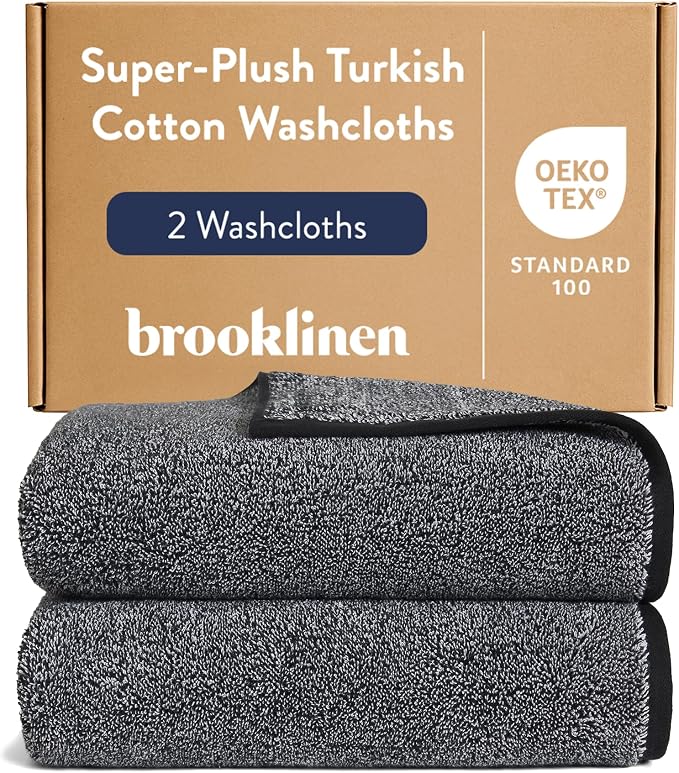 Brooklinen Super-Plush Turkish Cotton Washcloths by Brooklinen