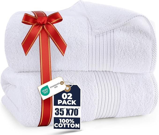 Utopia Towels Extra Large Bath Sheets 2 Pack, 35 by 70 Inches, 100% Cotton by UTOPIATOWELS