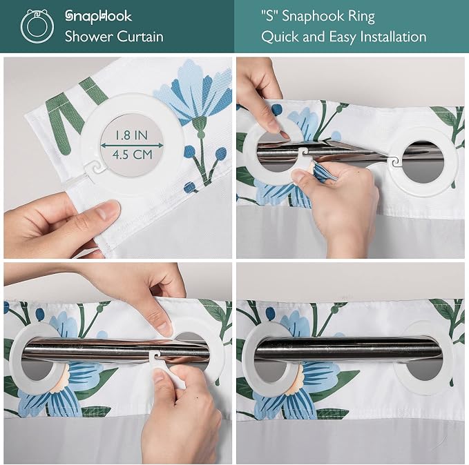 Lagute SnapHook Floral Shower Curtain - Image 2