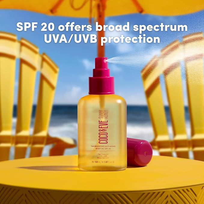 Coco & Eve Tan Boosting Anti-Aging Body Oil SPF20 - Image 5