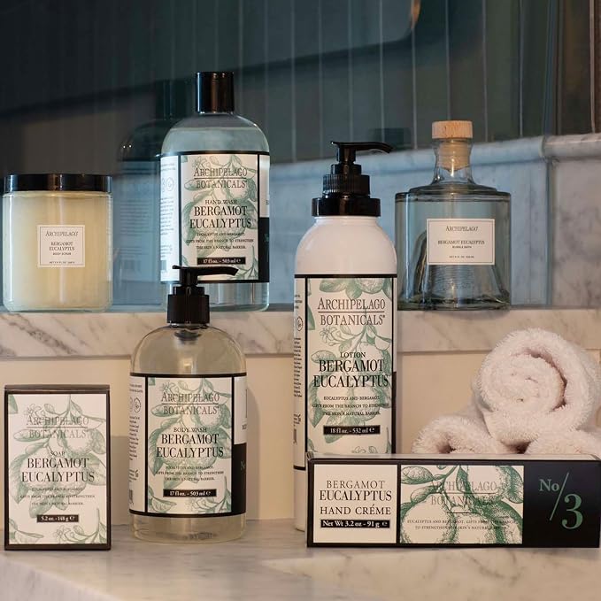 Archipelago Botanicals Bergamot Eucalyptus Lotion, Hydrating Lotion - Image 5