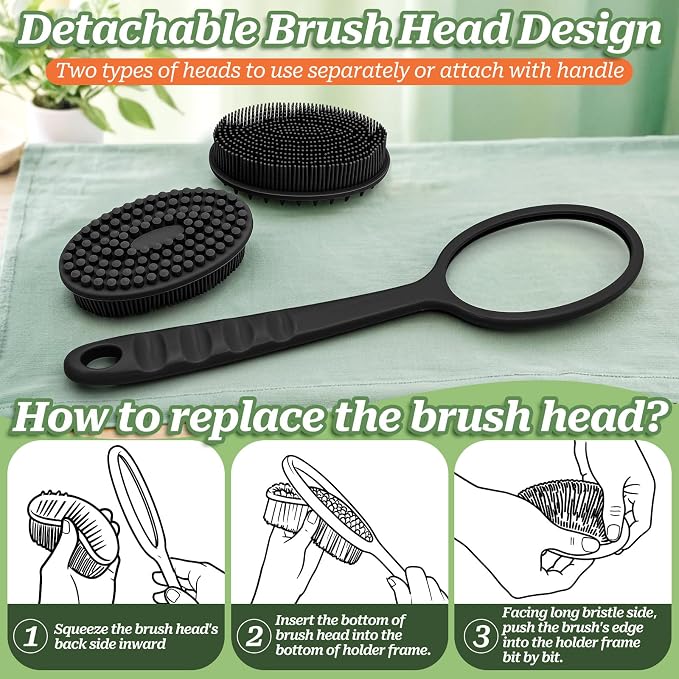 Silicone Back Scrubber for Shower, Gentle Exfoliating Body Scrubber & Back - Image 5