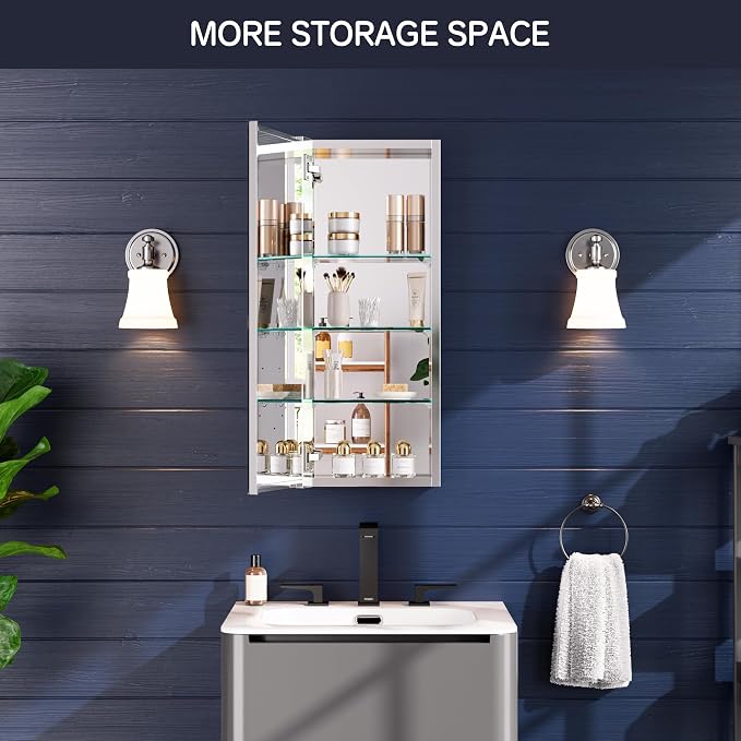 Medicine Cabinet 12" x 30", Bathroom Medicine Cabinet - Image 6