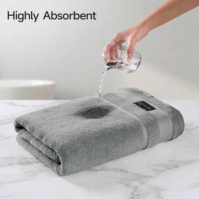 REDKISS Large Bath Towels Set 2 Piece, 100% Cotton, 31x63 in, Heavyweight 760GSM - Image 6