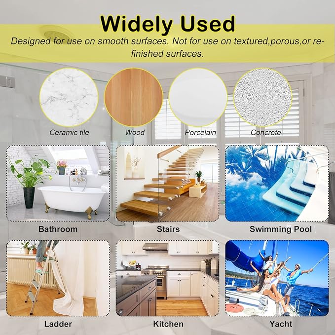 S&X Non Slip Bath Stickers, Gritty Textured Slip-Resistant Treads, 0.75-Inch by - Image 7