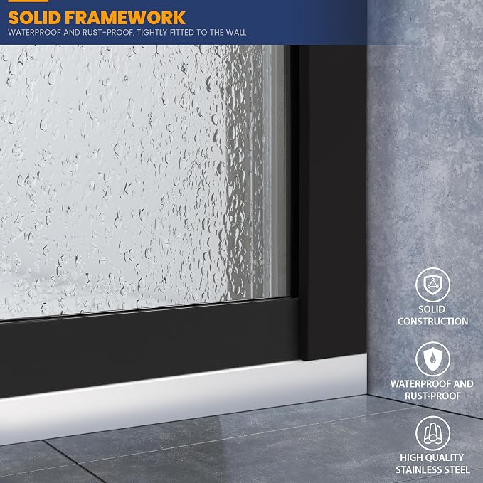 Glass Shower Panel, Simple Shower Door Panel - Image 3