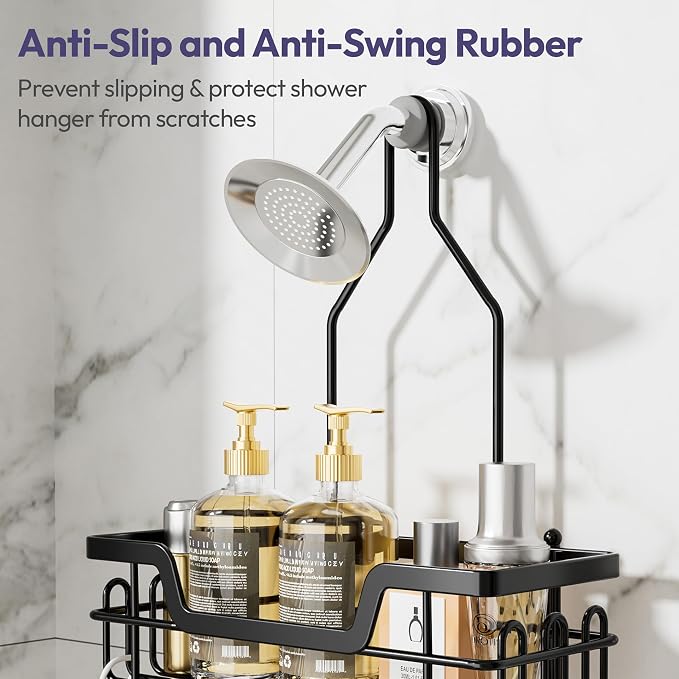 SWTYMIKI Bathroom Shower Caddy Hanging - Image 4