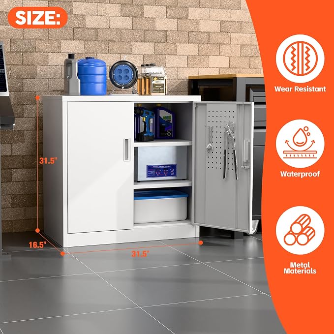Aobabo 31.5" H Metal Storage Cabinet - Image 3