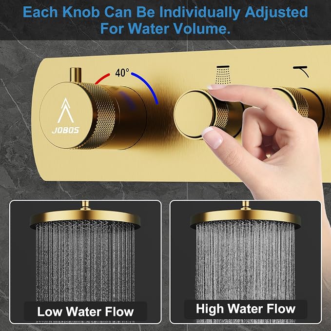 Shower System Brass Thermostatic Shower Faucet Set - Image 4