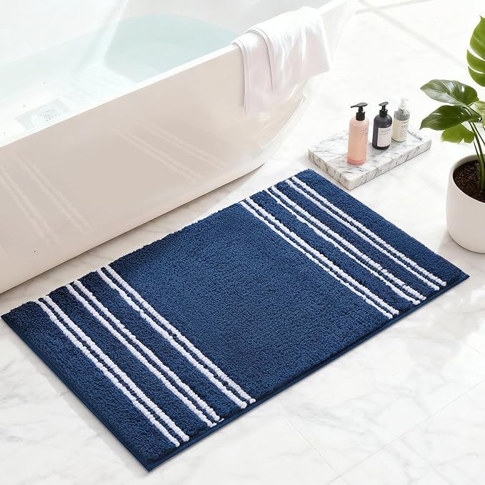 Kmson Bathroom Rugs Mat, Non-Slip Fluffy Thick Water Absorbent Microfiber Mat by KMSON