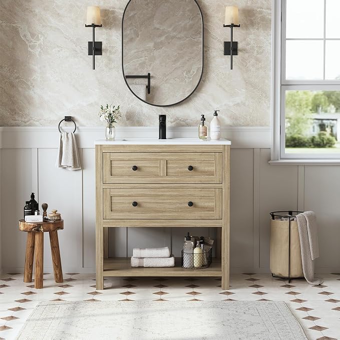 30 "Bathroom Vanity with Sink, Modern Bathroom Single Sink Vanity, Bathroom - Image 8