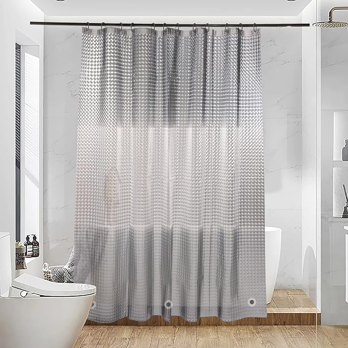 NTBAY EVA Semi-Transparent Clear Shower Curtain by NTBAY