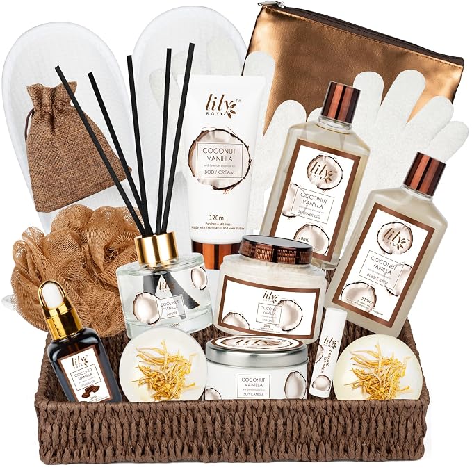 Bath and Body Gift Basket Set for Women by LILYROY