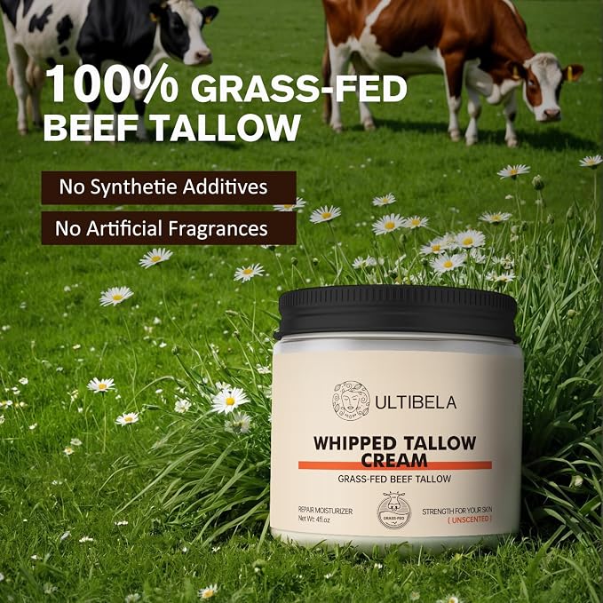 Beef Tallow for Skin, 100% Grass-Fed Whipped Tallow and Honey Balm for Body ＆ - Image 2