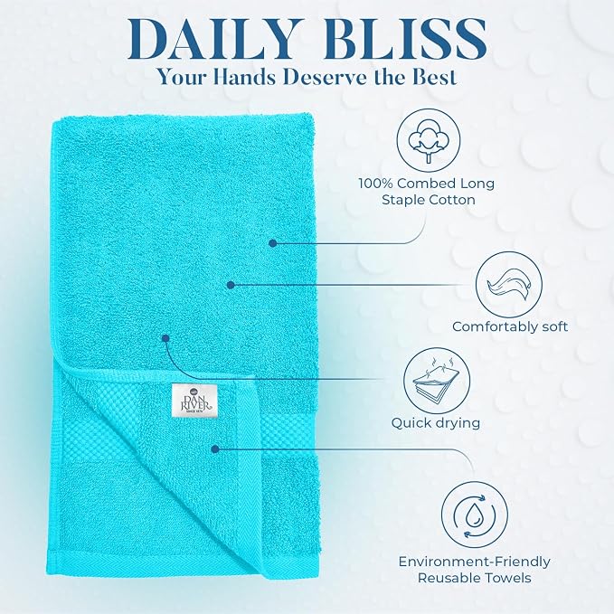 DAN RIVER 6-Pack Premium Hand Towels - Image 3