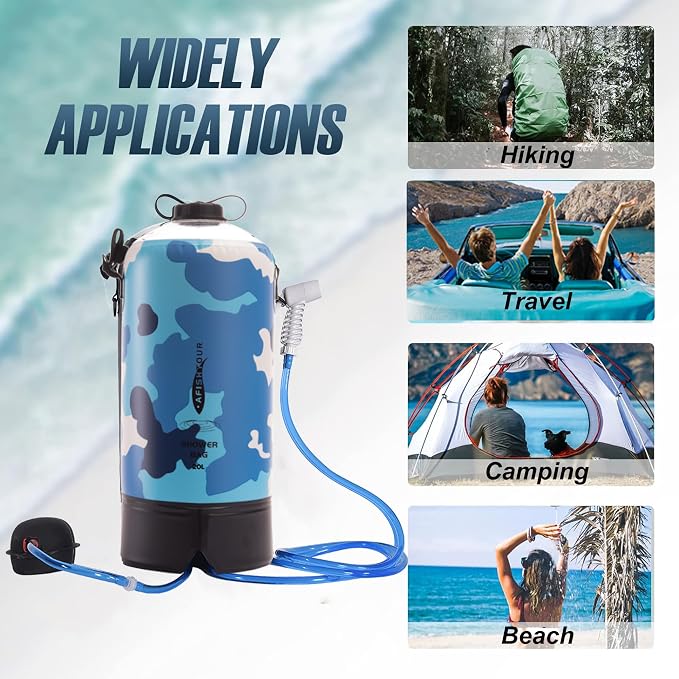 Portable Camping Shower Bag - 10L/2.2 Gallons Solar Shower Water Bag - Image 5