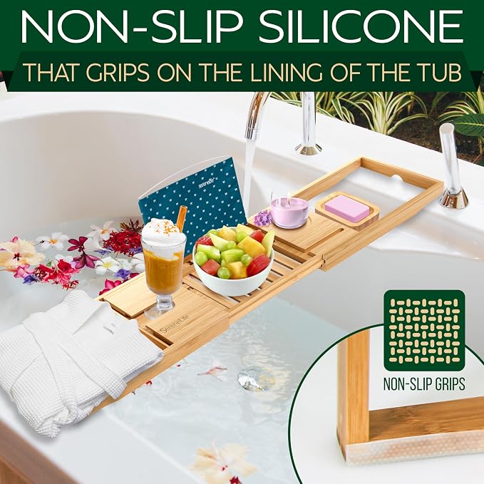 SereneLife Bathtub Tray - Image 5