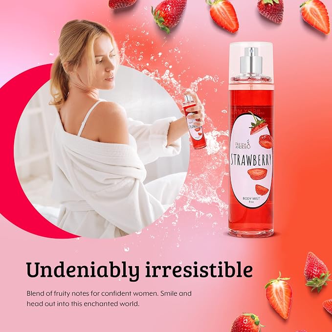 Luxurious Scented Strawberry Fragrance Body Mist A Sophisticated 8 oz Gift - Image 4